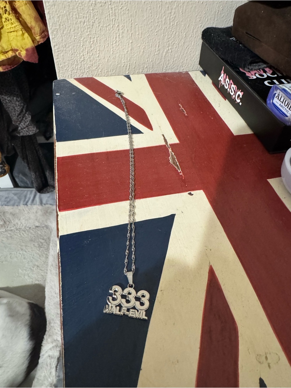 Half Evil 333 steel necklace
